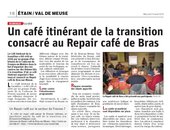 Un café itinérant de la transition consacré au Repair Café de Bras - source : est républicain - avril 2019